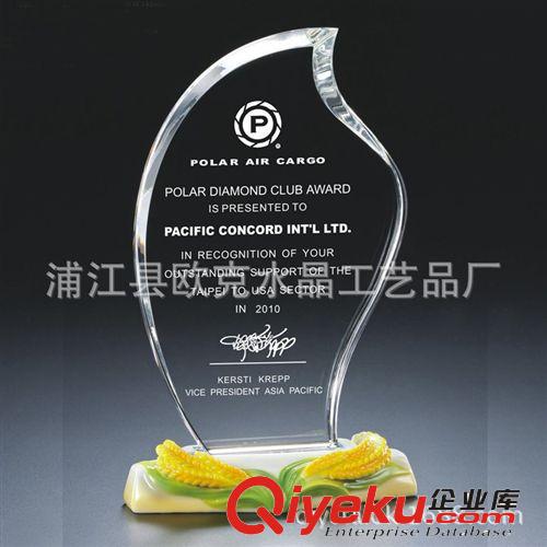 (繽紛)牡丹水晶授權(quán)牌  陶瓷水晶 公司慶典紀念禮品 鴻運當頭