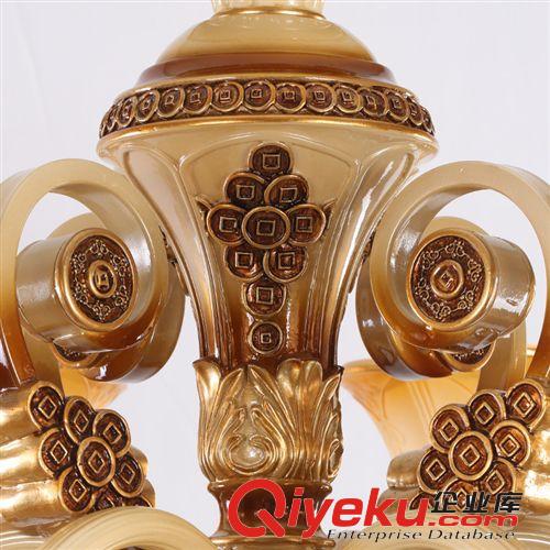 兩護(hù) 歐式吊燈 鐵藝樹(shù)脂仿古吊燈 現(xiàn)代簡(jiǎn)約田園 客廳臥室餐廳燈具原始圖片3