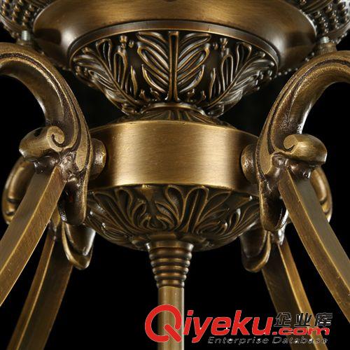 兩護(hù) gd全銅吊燈 加厚歐式銅吊燈 美式吊燈 客廳燈具 銅燈飾原始圖片3