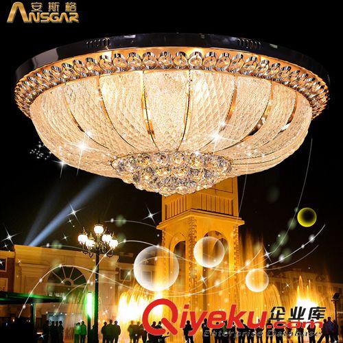 新款廠家批發(fā)圓形S金色水晶燈吸頂燈大功率LED客廳臥室燈具9003原始圖片3