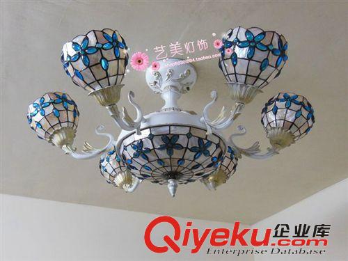 6+1丁香花tr貝殼吊燈地中海餐廳吊燈客廳貝殼吸頂燈別墅燈具原始圖片2
