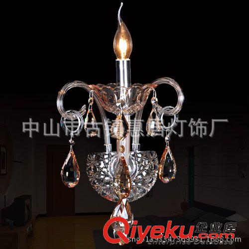 供應(yīng)批發(fā)蠟燭水晶壁燈 香檳金1頭過道門廳燈 中山惠居1件代發(fā)原始圖片2
