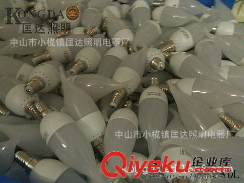 LED蠟燭燈拉尾燈泡吊燈大燈壁燈水晶燈光源2W3W塑料性價