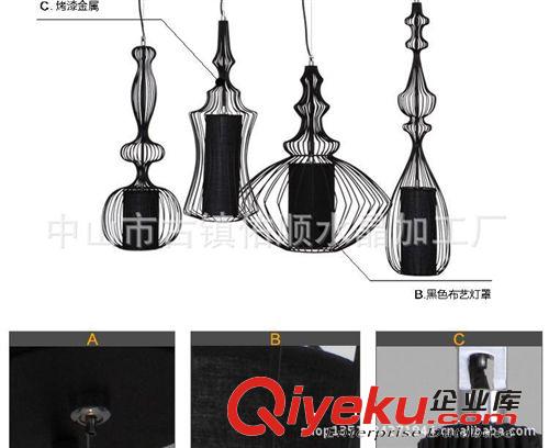 大量供應 鳥籠吊燈 時尚吊燈 客廳吊燈 吊燈批發 單頭水晶工程燈原始圖片2