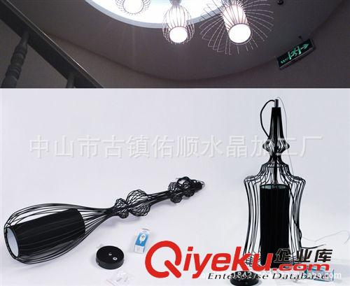 大量供應 鳥籠吊燈 時尚吊燈 客廳吊燈 吊燈批發 單頭水晶工程燈原始圖片3