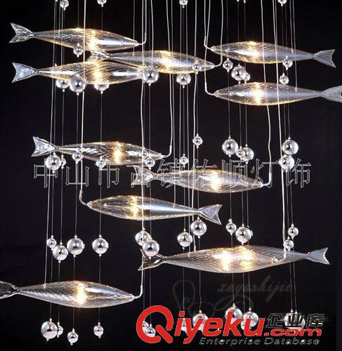 飛魚吊燈 工程燈大廳 酒店工程燈具 定制燈具包郵原始圖片3