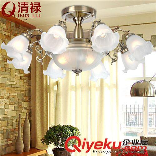 新款燈具批發鐵藝電鍍歐式吊燈,客廳臥室餐廳燈簡約現代仿古燈飾原始圖片2