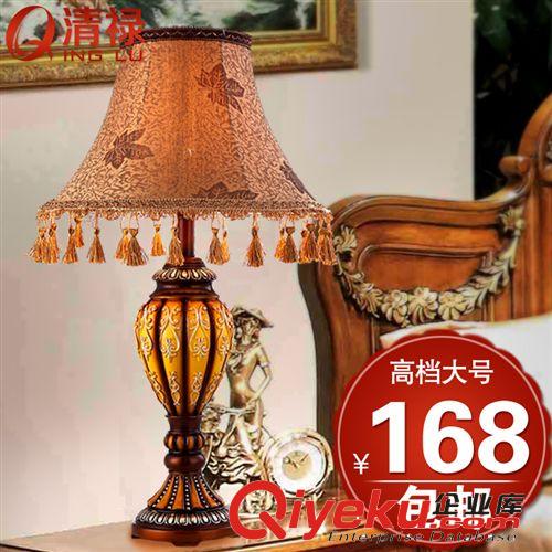 清祿 臺(tái)燈 臥室 床頭 歐式 床頭柜臺(tái)燈 臥室燈 宜家 調(diào)光復(fù)古臺(tái)燈