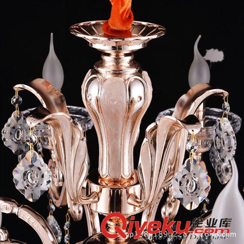 歐式水晶吊燈 奢華客廳臥室燈具餐廳復(fù)式樓金色鋅合金現(xiàn)代燈飾原始圖片2