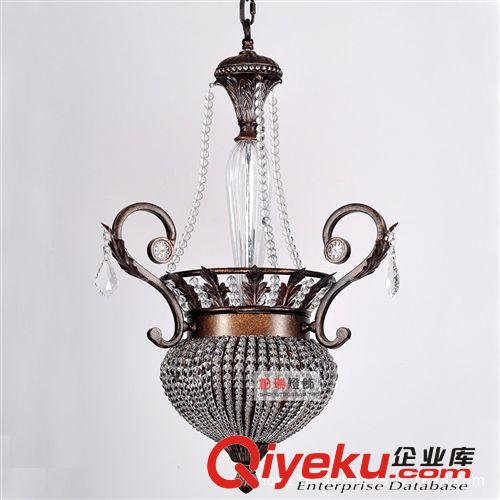 美式燈具簡歐吊燈吊鍋渴望款手工串珠仿古樓梯燈過道走廊陽臺吊燈原始圖片3