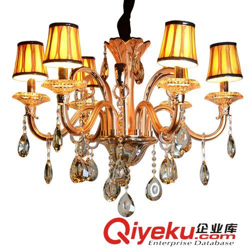 香檳色水晶吊燈 客廳燈餐廳 蠟燭水晶吊燈飾 燈具88030-10+5