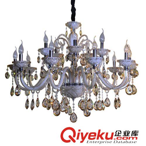 香檳色水晶吊燈 客廳燈餐廳 蠟燭水晶吊燈飾 燈具88030-10+5原始圖片2