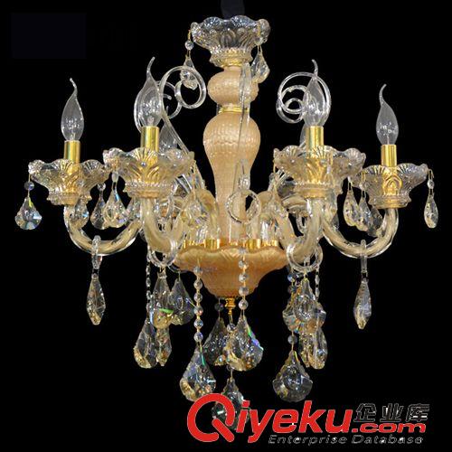 香檳色水晶吊燈歐式蠟燭水晶吊燈飾燈具 88015-6原始圖片2