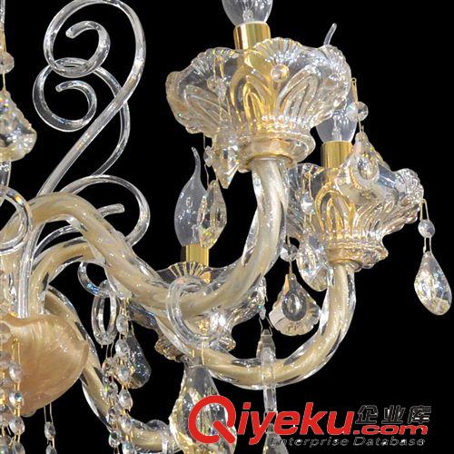 香檳色水晶吊燈歐式蠟燭水晶吊燈飾燈具 88015-8原始圖片3