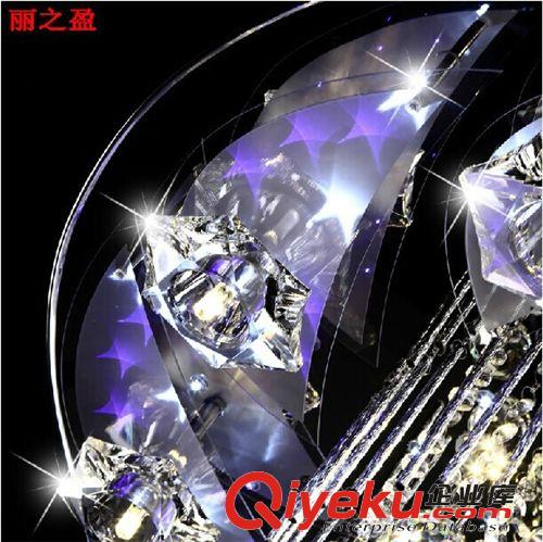 tj促銷現(xiàn)代水晶吸頂燈LED客廳臥室照明燈具分段遙控?zé)麸?9110原始圖片2