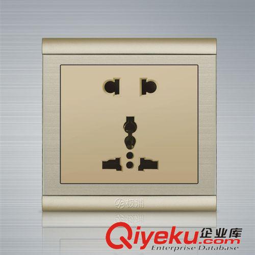 【熱銷{gj}】廠家直銷 一位單控開關 86型暗裝香檳金家用開關