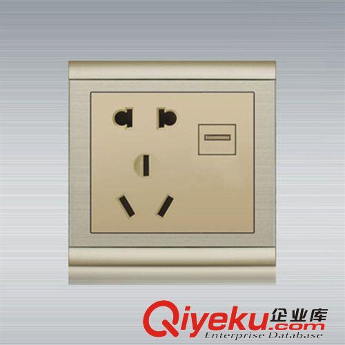 【熱銷{gj}】廠家直銷 一位單控開關 86型暗裝香檳金家用開關