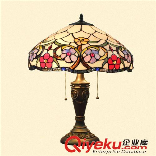 蒂凡尼臺燈 歐式田園浪漫臥室燈床頭婚慶燈飾創(chuàng)意調(diào)光41CM可調(diào)光原始圖片2