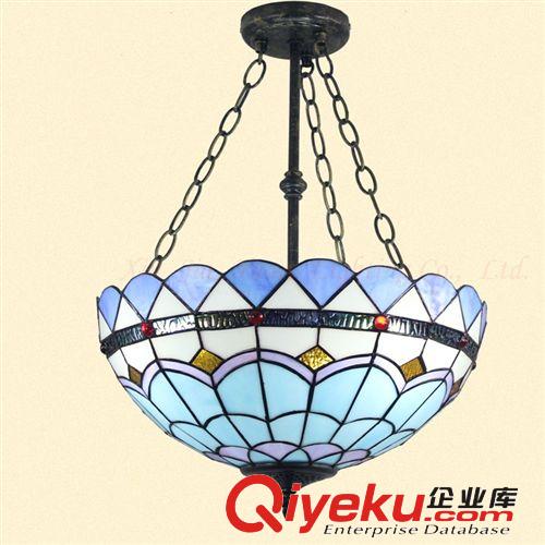 歐式gd地中海餐廳Tiffany blue droplight臥室現代藍色反式吊燈