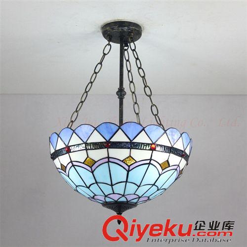 歐式gd地中海餐廳Tiffany blue droplight臥室現代藍色反式吊燈原始圖片2