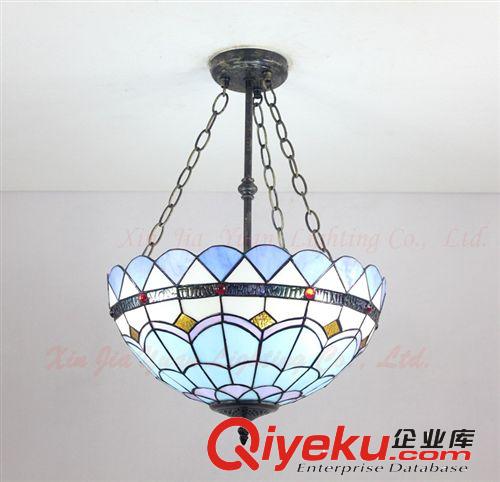 歐式gd地中海餐廳Tiffany blue droplight臥室現代藍色反式吊燈原始圖片3