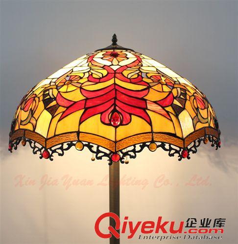 帝凡尼燈飾廠直銷歐式復古玻璃田園創(chuàng)意宜家沙發(fā)25寸大尺寸落地燈原始圖片2