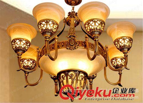 5頭、3頭鋅合金歐式吊燈、餐廳鐵藝仿古燈、美式吊燈、酒店包房原始圖片2
