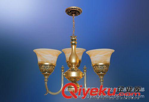 5頭、3頭鋅合金歐式吊燈、餐廳鐵藝仿古燈、美式吊燈、酒店包房原始圖片3