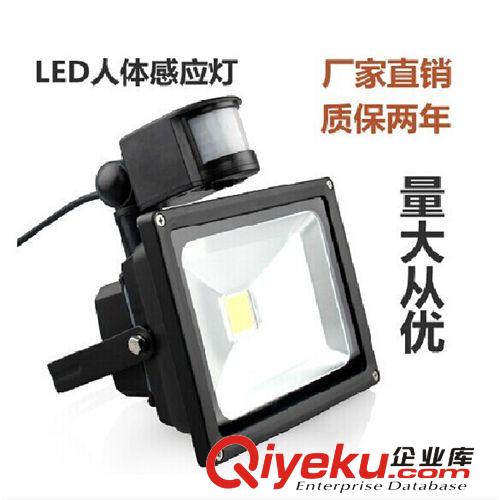 LED智能感應投光燈 人體感應投光燈 泛光燈10W20W30W50Wgd黑色原始圖片2