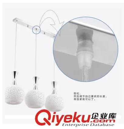 陶瓷餐吊燈 現(xiàn)代簡約三頭白色飯廳餐廳吊燈 吧臺燈飾燈具原始圖片2