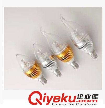【廠家直銷】 LED3w 尖泡 水晶燈專用E14 27 LED蠟燭燈led 燈泡原始圖片2
