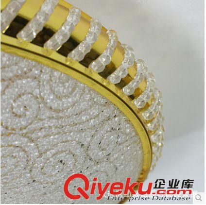 臥室燈金色水晶燈圓形吸頂燈陽臺燈過道燈中式燈具原始圖片2