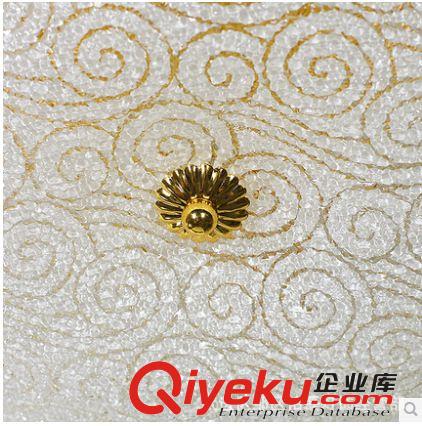 臥室燈金色水晶燈圓形吸頂燈陽臺燈過道燈中式燈具原始圖片3