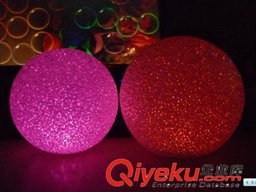 2012新款14CM水晶球七彩燈  圣誕球七彩小夜燈  led粒子球原始圖片3