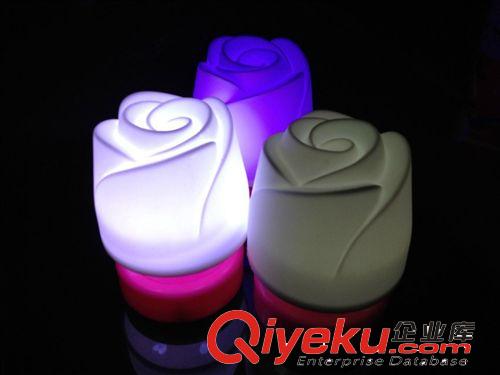 玫瑰花拍拍臺燈 韓版臥室led節(jié)能燈 創(chuàng)新小夜燈  韓版拍拍燈原始圖片2