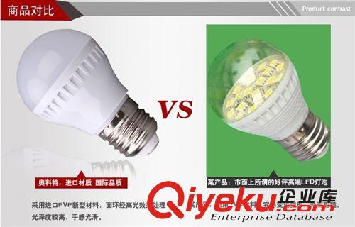 工厂tj LED节能灯泡LED球泡灯5W E27螺口 led塑料球泡灯