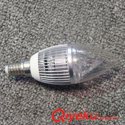3W LED鰭片尖泡蠟燭燈額 E14球泡燈 銀色  華銘湛星 tj促銷原始圖片2