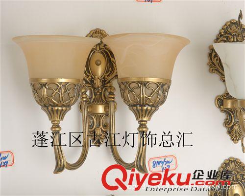批發(fā)歐式壁燈臥室酒店床頭室外室內(nèi)簡(jiǎn)約鐵藝玻璃雙頭單頭壁燈原始圖片2