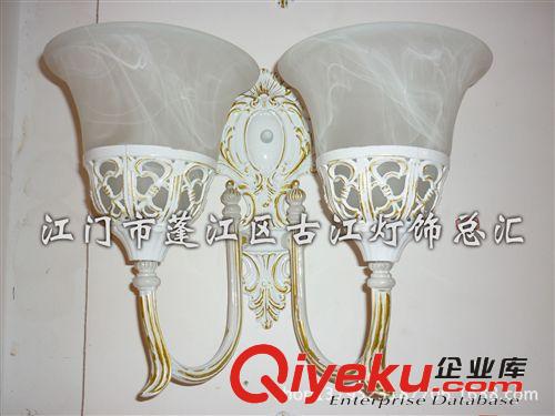批發(fā)歐式壁燈臥室酒店床頭室外室內(nèi)簡(jiǎn)約鐵藝玻璃雙頭單頭壁燈原始圖片3