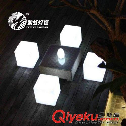 廠家led發光酒吧凳椅 發光家具立方體情景燈 充電發光家具30CM