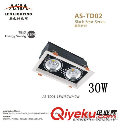 廠家直銷 tj產(chǎn)品 專業(yè)商業(yè)照明兩頭LED豆膽燈 18W/30W/40W
