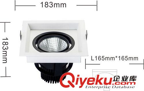方形LED筒燈 COB 20W 30W 40W 30度發光工程射燈 商場照明射燈原始圖片2