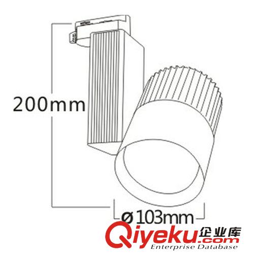 店鋪LED射燈 COB軌道燈 30W 服裝店軌道燈 可調角度30W LED軌道燈原始圖片2
