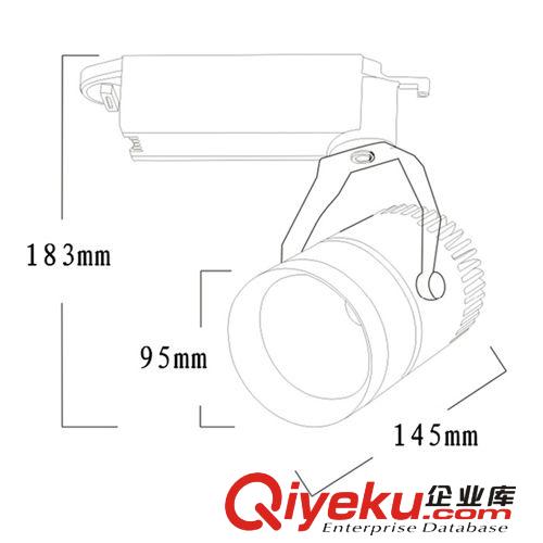 gd服裝店軌道燈40W COB導軌射燈聚光燈批發工程照明燈原始圖片2