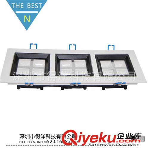 精品時尚 兩頭 格子筒燈 14w 可轉動 防霧筒燈 壓鑄格柵燈外殼