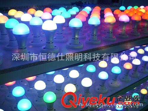 高品質(zhì) LED 1x3W RGB球泡燈 E27燈頭 B22燈頭 GU10燈頭