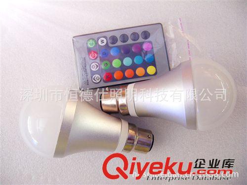 高品質(zhì) LED 1x3W RGB球泡燈 E27燈頭 B22燈頭 GU10燈頭