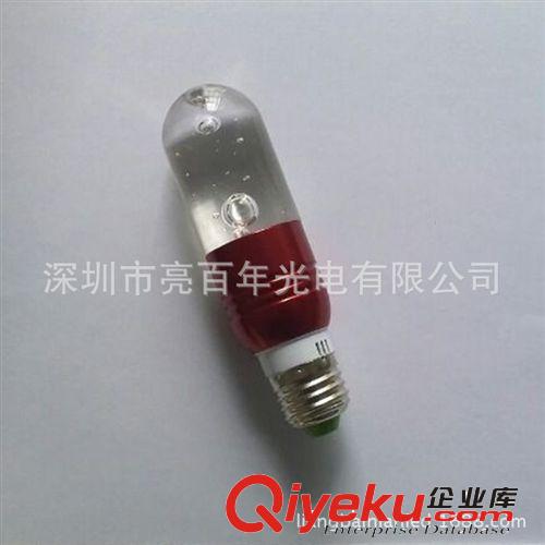 【廠家直銷】RGB七彩遙控球泡 LED燈 七彩水晶燈 水晶臘腸燈 3W原始圖片3