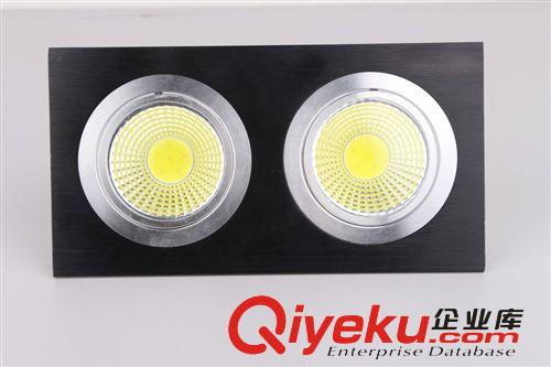 世德照明3W5W雙頭LEDCOB天花燈黑色方形天花射燈廠家直銷批發原始圖片2