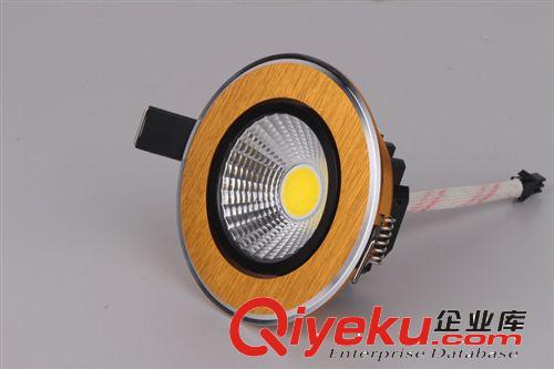 世德照明LED天花燈LED射燈3W金色拉絲圓形天花燈cob筒燈家居商照原始圖片2